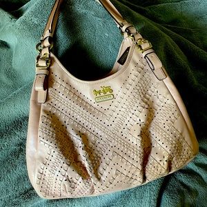 Pale pink coach handbag
